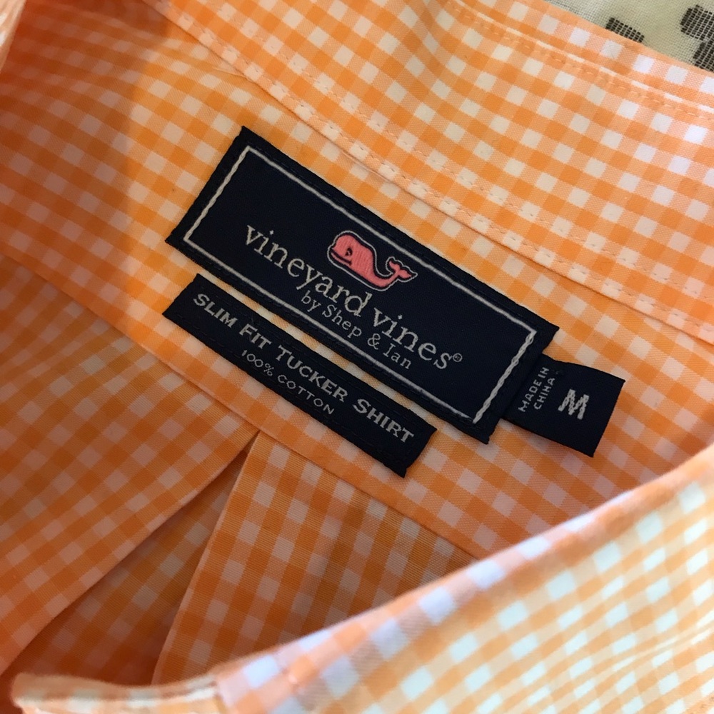 Vineyard Vines Topsail Gingham Slim Tucker Shirt Size M